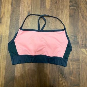 Champion pink and black sports bra